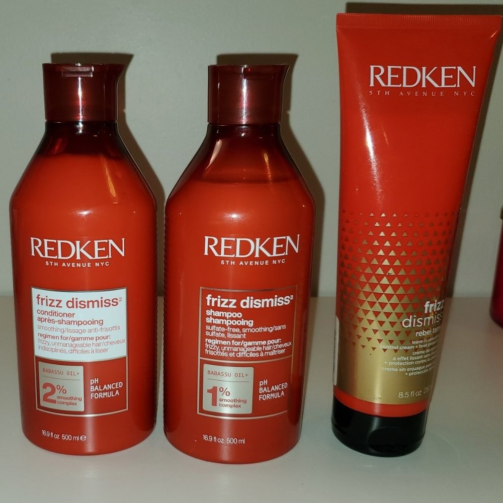 Frizz Dismiss Sulfate-Free Shampoo, Conditioner, & Rebel Tame Leave-In Cream